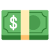 Emoji Wang kertas dolar pada Google