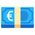 Euro Banknote emoji on Google