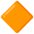 Large Orange Diamond emoji on Google