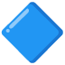 Large Blue Diamond emoji on Google