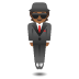 Person in Suit Levitating: Medium-Dark Skin Tone emoji on Google