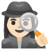Woman Detective: Light Skin Tone emoji on Google
