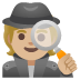 Detective: Medium-Light Skin Tone emoji on Google