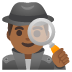 Man Detective: Medium-Dark Skin Tone emoji on Google
