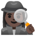 Detektivin: dunkle Hautfarbe-Emoji auf Google