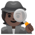 Detektiv(in): dunkle Hautfarbe-Emoji auf Google