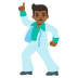 Man Dancing: Medium-Dark Skin Tone emoji on Google