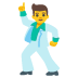 Man Dancing emoji on Google