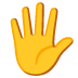 Hand with Fingers Splayed emoji on Google