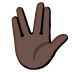 Emoji Saluto vulcaniano: carnagione scura su Google