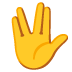 Vulkanischer Gruß-Emoji auf Google