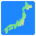 Umriss von Japan-Emoji auf Google