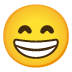 Beaming Face with Smiling Eyes emoji on Google