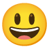 Grinsendes Gesicht mit großen Augen-Emoji auf Google