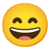 Grinning Face with Smiling Eyes emoji on Google