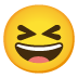 Grinning Squinting Face emoji on Google