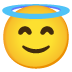 Smiling Face with Halo emoji on Google