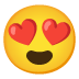 Smiling Face with Heart-Eyes emoji on Google