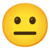 Emoji Muka neutral pada Google