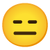 Ausdrucksloses Gesicht-Emoji auf Google