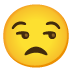 Unamused Face emoji on Google