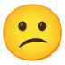 Confused Face emoji on Google