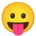Face with Tongue emoji on Google