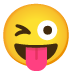 Winking Face with Tongue emoji on Google