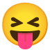 Squinting Face with Tongue emoji on Google