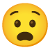 Anguished Face emoji on Google