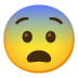 Fearful Face emoji on Google