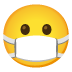 Emoji Faccina con mascherina su Google