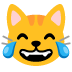 Emoji Chat qui pleure de joie sur Google
