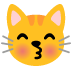 Emoji Gatto che manda baci su Google