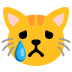 Emoji Muka kucing menangis pada Google