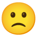 Emoji Muka berkerut sedikit pada Google