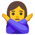 Emoji Donna con gesto di rifiuto su Google
