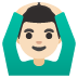 Emoji Uomo con gesto OK: carnagione chiara su Google
