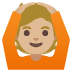 Google üzerinde Tamam hareketi: orta açık cilt tonu emojisi