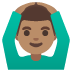 Man Gesturing OK: Medium Skin Tone emoji on Google