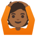 Person Gesturing OK: Medium-Dark Skin Tone emoji on Google