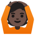 Emoji Persona con gesto OK: carnagione scura su Google