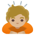 Sich verbeugende Person: mittelhelle Hautfarbe-Emoji auf Google