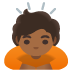 Person Bowing: Medium-Dark Skin Tone emoji on Google
