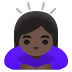 Emoji Wanita membungkuk: warna kulit gelap di Google