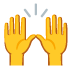 Raising Hands emoji on Google