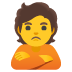 Emoji Persona imbronciata su Google