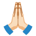 อีโมจิ พนมมือ: โทนผิวสีขาว บน Google