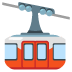 Bergschwebebahn-Emoji auf Google