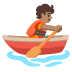 Emoji Orang mendayung perahu: warna kulit sedang di Google